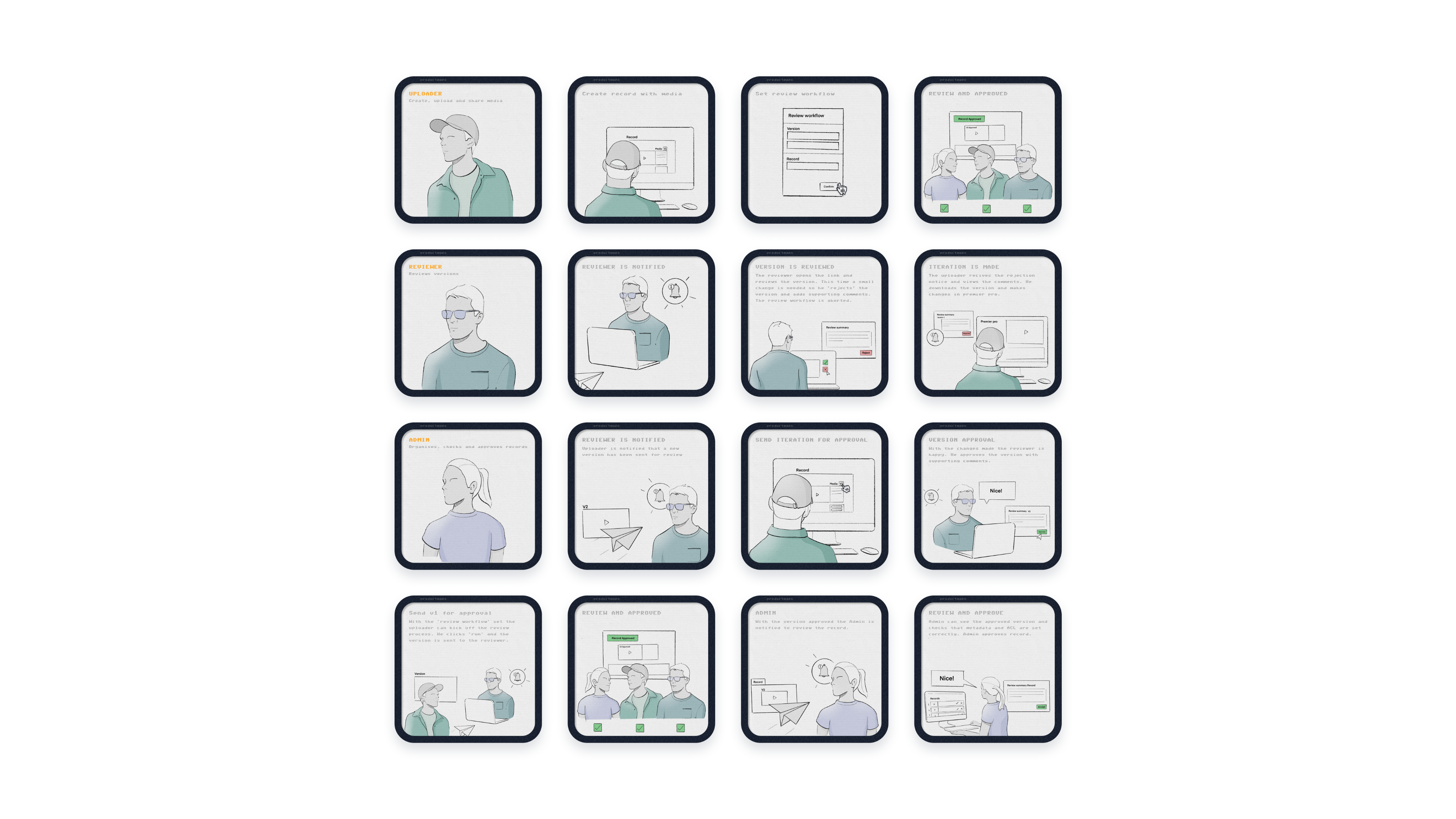 A render of three white cylindrical columns, against a warm creme background
